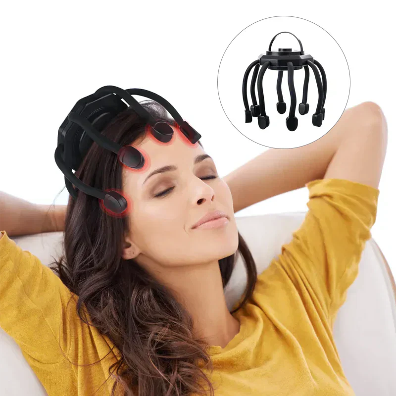 HoofdZorg RelaxPro – Draagbaar Hoofdhuidmassageapparaat voor Stressvermindering en Haargroei