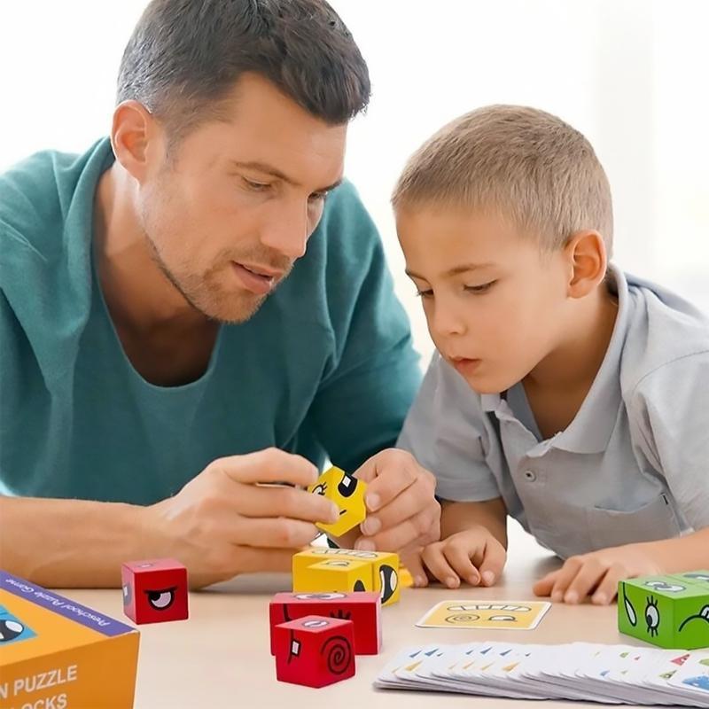 BlockiMix Houten Puzzelspel – Kleurrijke Educatieve Blokken voor Peuters en Kleuters