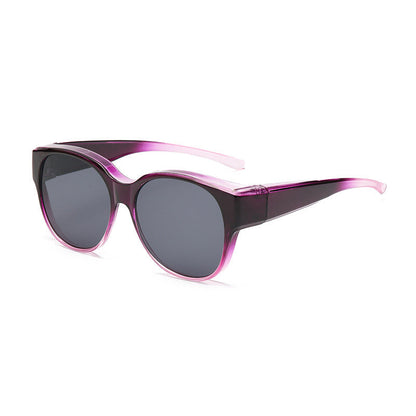Overzet Zonnebril Cat-Eye met Gepolariseerde UV400 Glazen voor Brillendragers