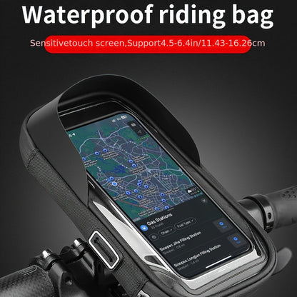 Waterdichte Telefoonhouder voor Fiets en Motor – 360° Draaibaar en Geschikt voor 4,5–6,4 inch