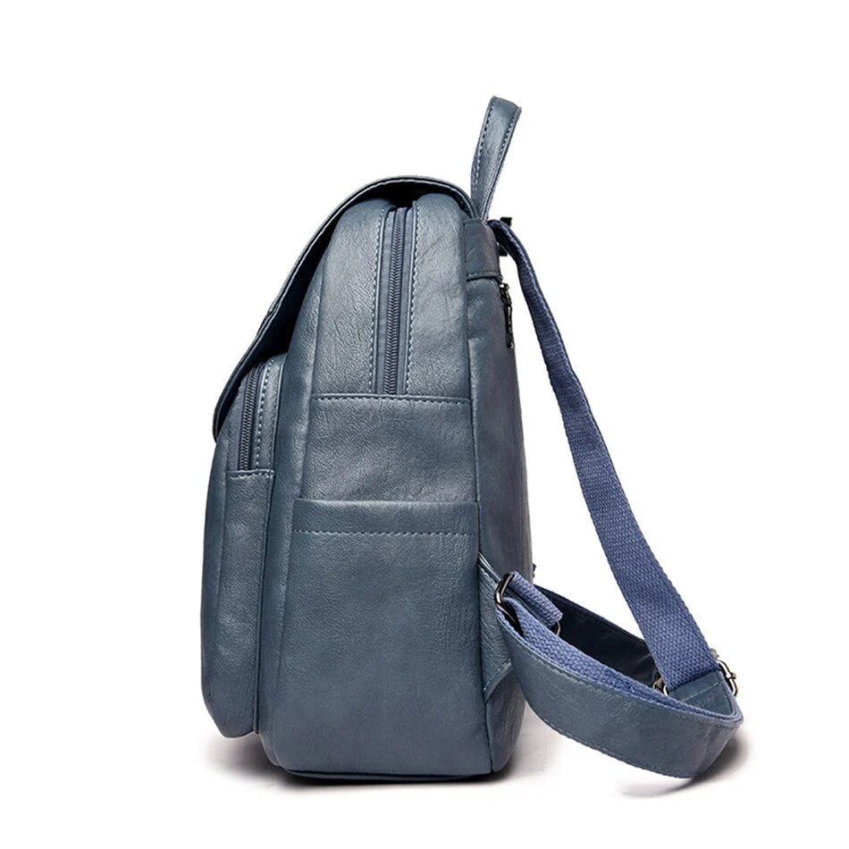 Premium Lederen Damesrugzak - Elegant Design met Praktische Indeling
