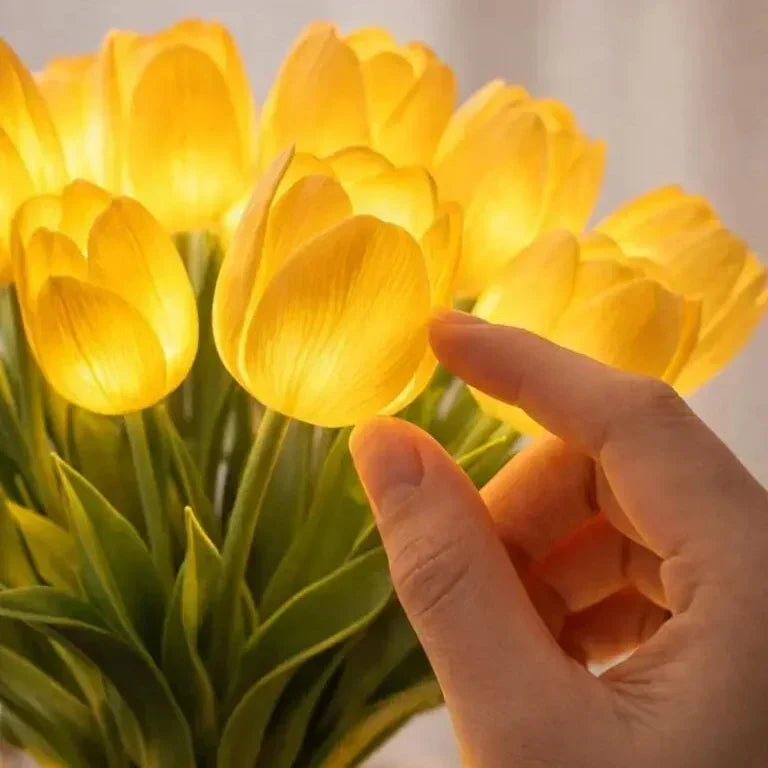 Tulpenvormige LED-sfeerverlichting voor warme gezelligheid