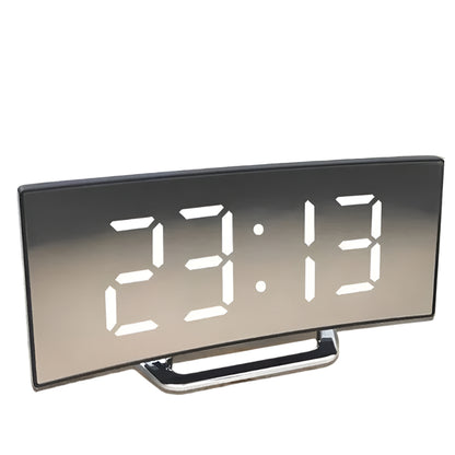 Digitale Wekker met Gebogen LED Scherm en Temperatuurweergave