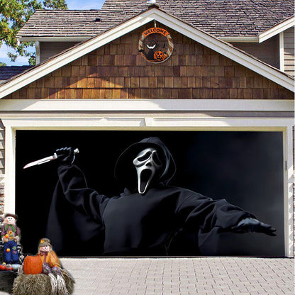 Halloween Garagedeur Decoratie Banner - Griezelige Sfeer in Minuten