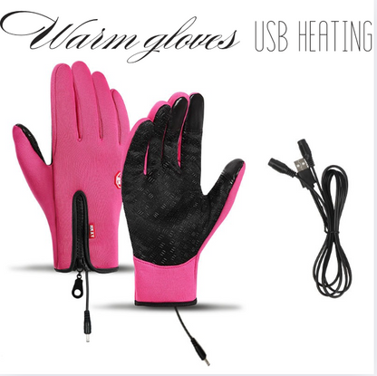 Verwarmbare USB Winterhandschoenen met Touchscreen - Waterdicht & Winddicht