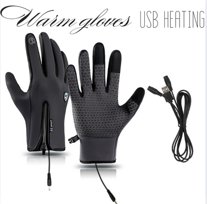 Verwarmbare USB Winterhandschoenen met Touchscreen - Waterdicht & Winddicht
