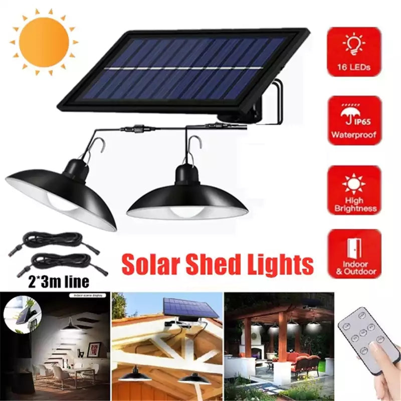 SolarDuo LED Lampenset op Zonne-energie met Afstandsbediening