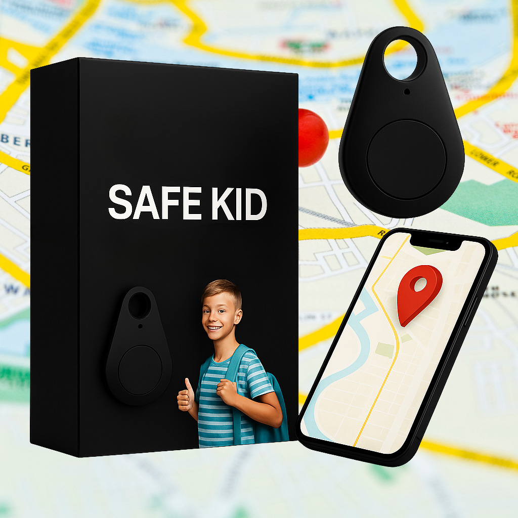 Kindveiligheid GPS-Locator met SOS-Functie – Waterdicht, Real-Time Tracking & Gratis App