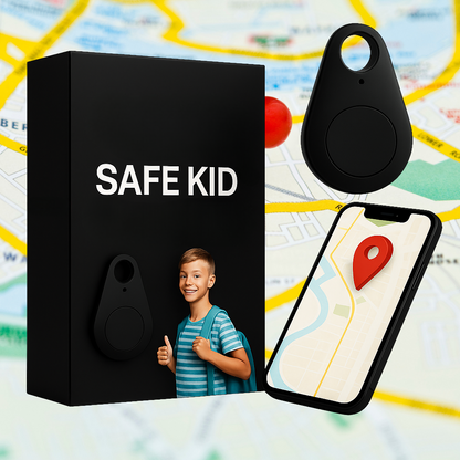 Kindveiligheid GPS-Locator met SOS-Functie – Waterdicht, Real-Time Tracking & Gratis App