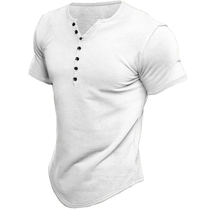 StijlBasic Heren Henley T-shirt – Klassiek & Comfortabel
