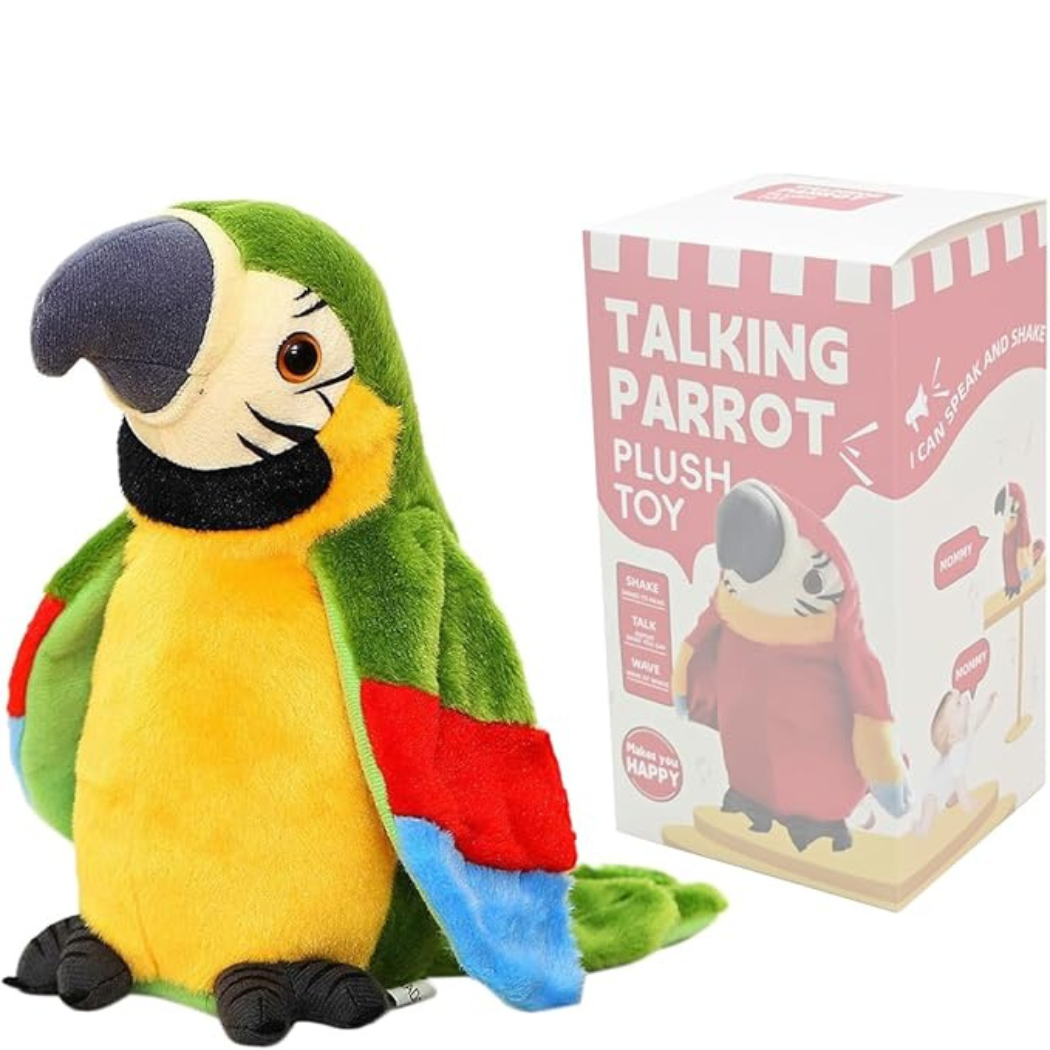 KletsPapegaai Interactieve Pratende Knuffel voor Kinderen met Stemherhaling
