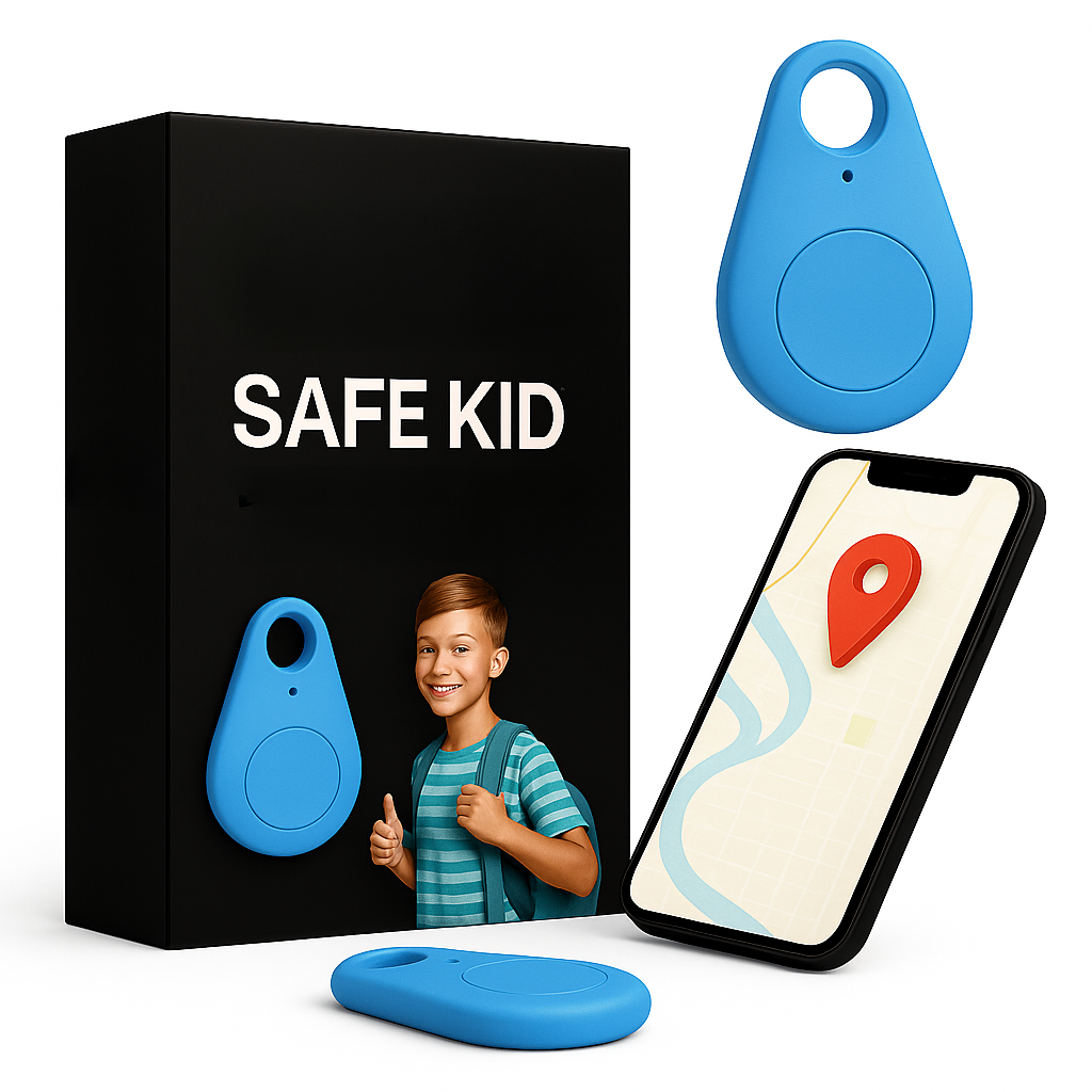 Kindveiligheid GPS-Locator met SOS-Functie – Waterdicht, Real-Time Tracking & Gratis App