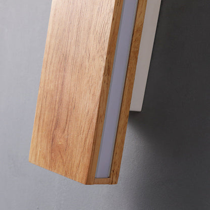 Wandlamp met Houtlook – OakBeam LED Verlichting voor Slaapkamer of Woonruimte