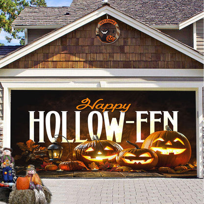 Halloween Garagedeur Decoratie Banner - Griezelige Sfeer in Minuten