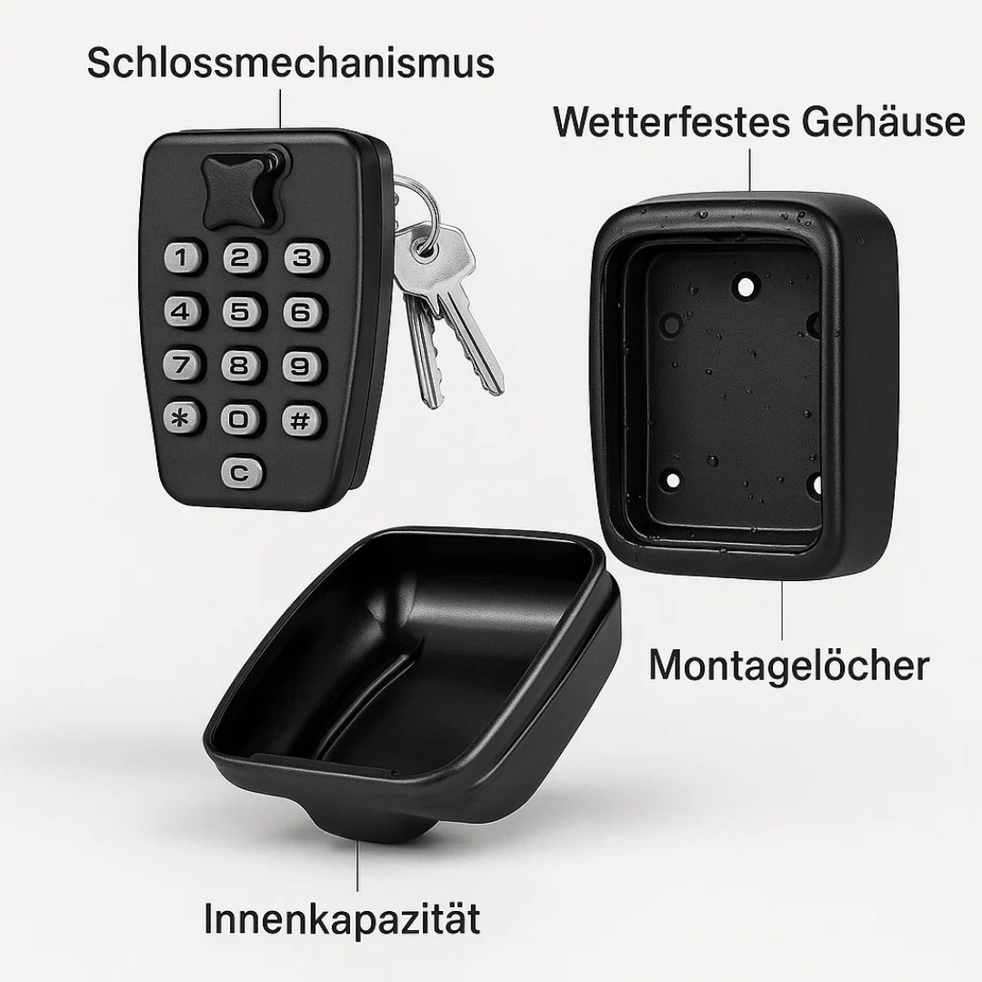 KeyGuard Buitenkluis – Weerbestendige Wandgemonteerde Sleutelkast