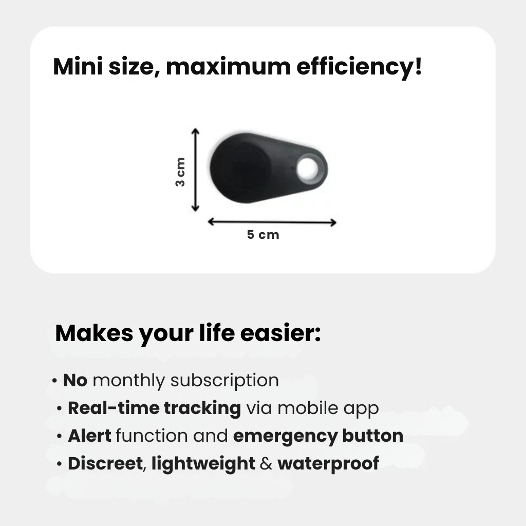 Kindveiligheid GPS-Locator met SOS-Functie – Waterdicht, Real-Time Tracking & Gratis App