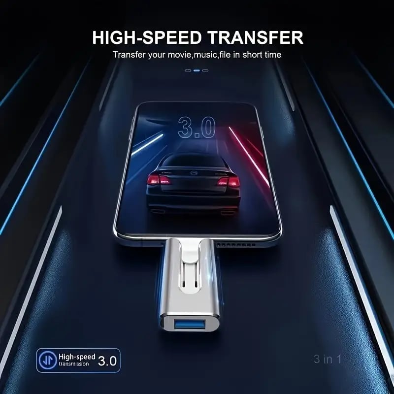 Draagbare Multi-Device Opslagstick – USB 3.0 voor iPhone, Android en Computer