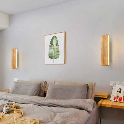 Wandlamp met Houtlook – OakBeam LED Verlichting voor Slaapkamer of Woonruimte