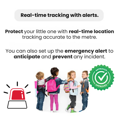 Kindveiligheid GPS-Locator met SOS-Functie – Waterdicht, Real-Time Tracking & Gratis App