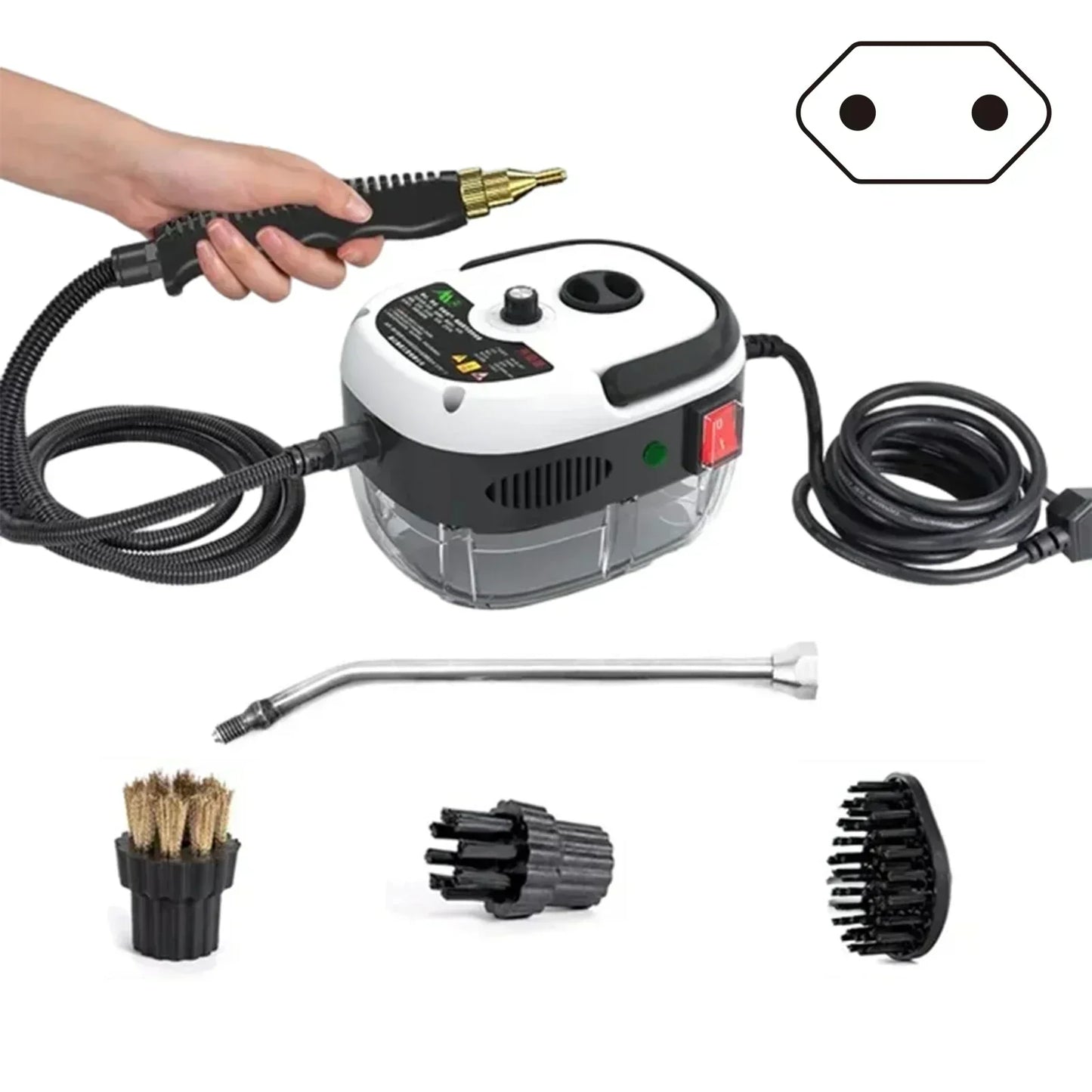 Pro Steam Master 2500W Hoge Druk Stoomreiniger met 6 Warmte-instellingen