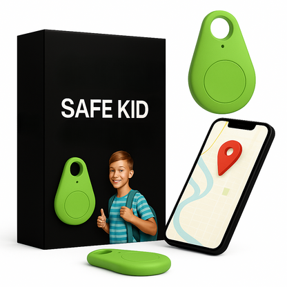 Kindveiligheid GPS-Locator met SOS-Functie – Waterdicht, Real-Time Tracking & Gratis App