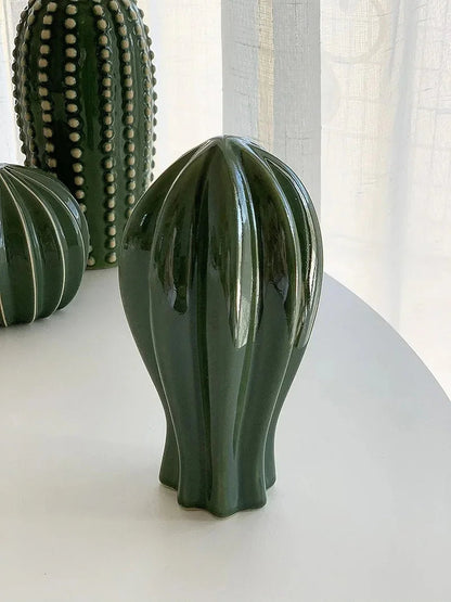 Woestijn Keramiek Cactusbeeldje - Modern Huisdecoratie