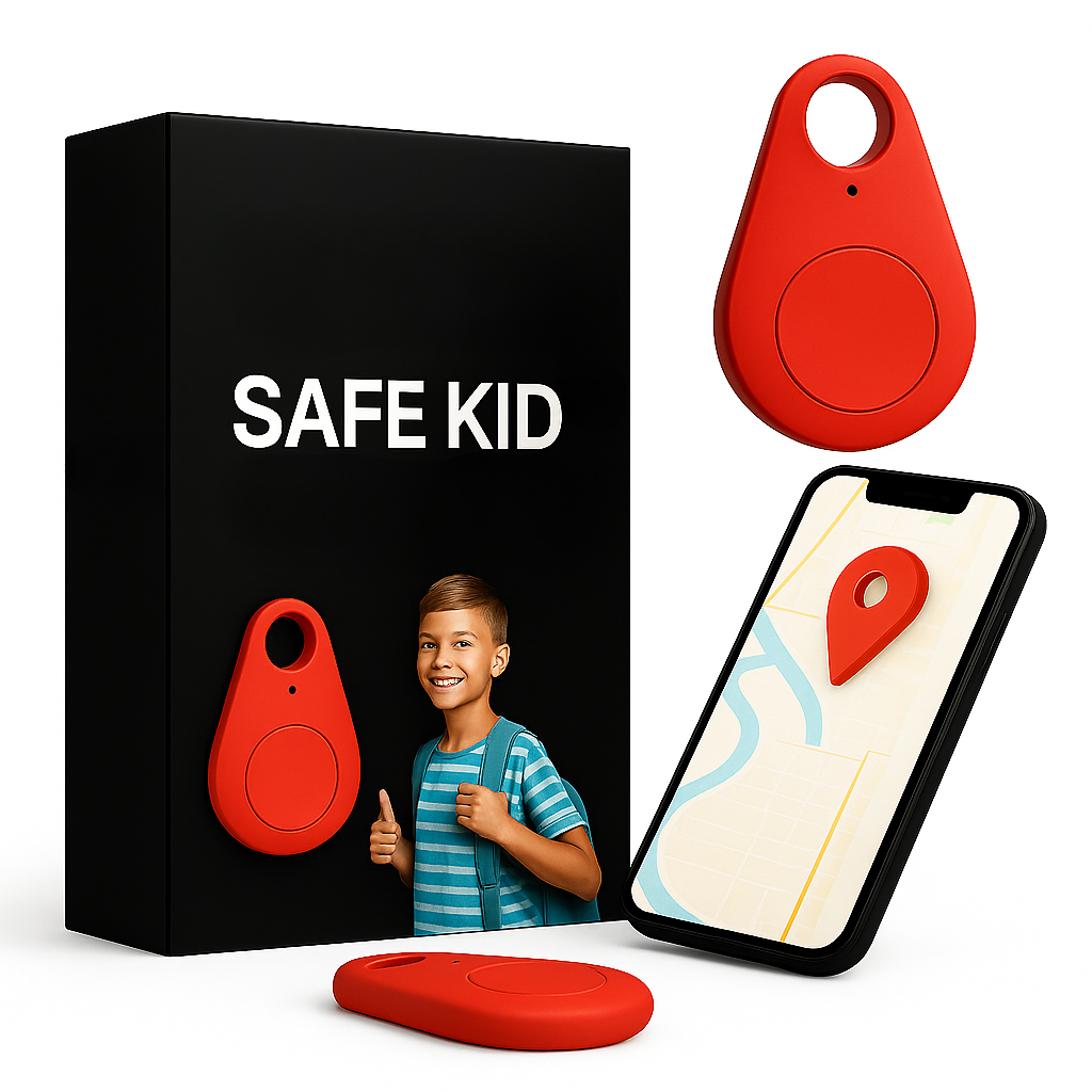 Kindveiligheid GPS-Locator met SOS-Functie – Waterdicht, Real-Time Tracking & Gratis App