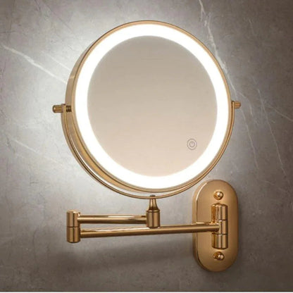 Premium LED Vergrotende Wandspiegel met Oplaadbare Batterij - 10x Vergroting