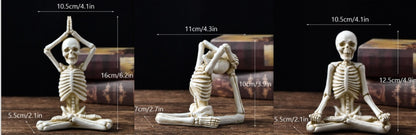 Halloween Beeldje – Resin Ornament in Vintage Wit of Zwart