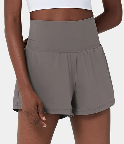 Dames Sportshort met Hoge Taille en Binnenbroek – De Beweegvrije Active Fit