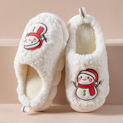 Warme Pluche Huissloffen met Antislip Zool