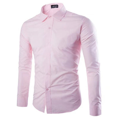 Strijkvrij heren overhemd – ademend slim fit hemd voor kantoor en casual stijl