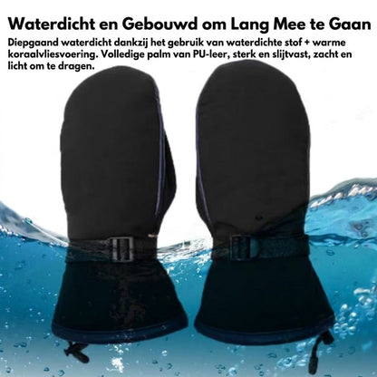 Dubbelzijdige USB-verwarmde winterhandschoenen met waterdichte buitenzijde