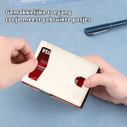 SafeSlim RFID Lederen Herenportemonnee – Compact, Dun & Veilig