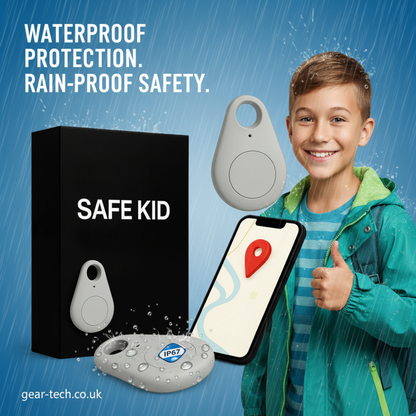 Kindveiligheid GPS-Locator met SOS-Functie – Waterdicht, Real-Time Tracking & Gratis App