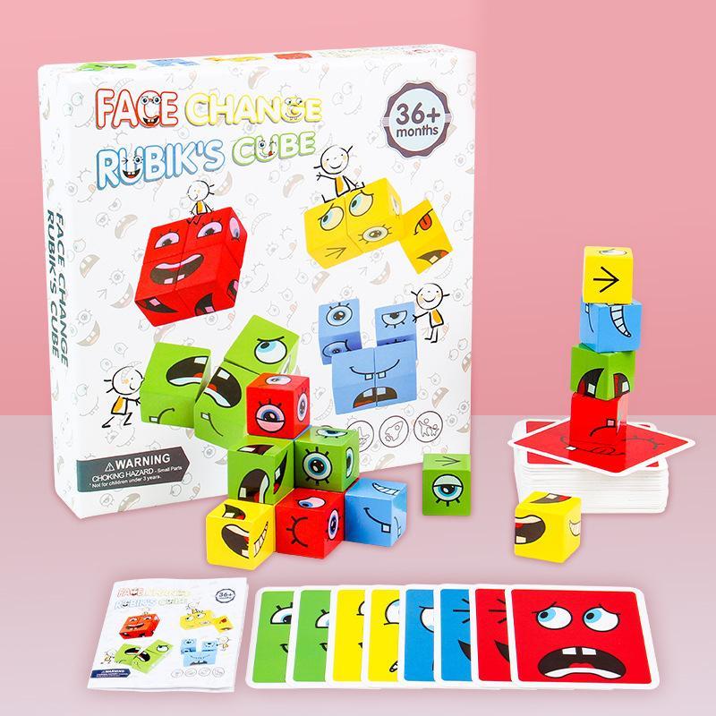 BlockiMix Houten Puzzelspel – Kleurrijke Educatieve Blokken voor Peuters en Kleuters