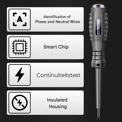 SafeTool Magnetische Schroevendraaier met Spanningsmeter – LED Indicatie