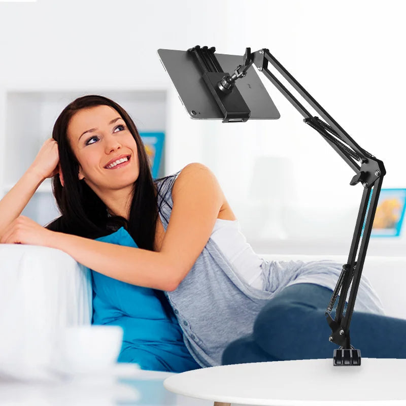 Universele draaibare tabletstandaard – 360° rotatie – verstelbare aluminium arm