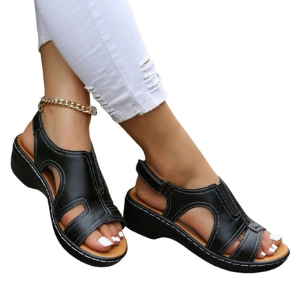Kaia Wedge-Sandalen met Enkelband – Comfort & Elegantie voor Dagelijks Gebruik