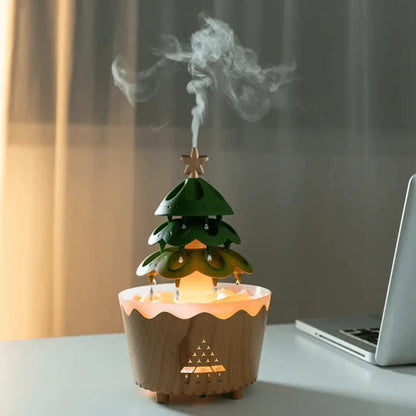 AromaBoom Kerst Diffuser – Ultrasone Luchtbevochtiger met LED en USB