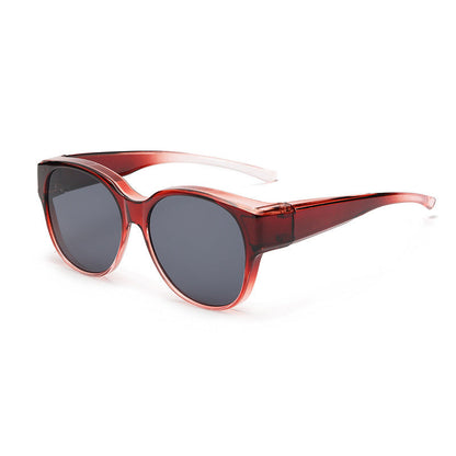 Overzet Zonnebril Cat-Eye met Gepolariseerde UV400 Glazen voor Brillendragers