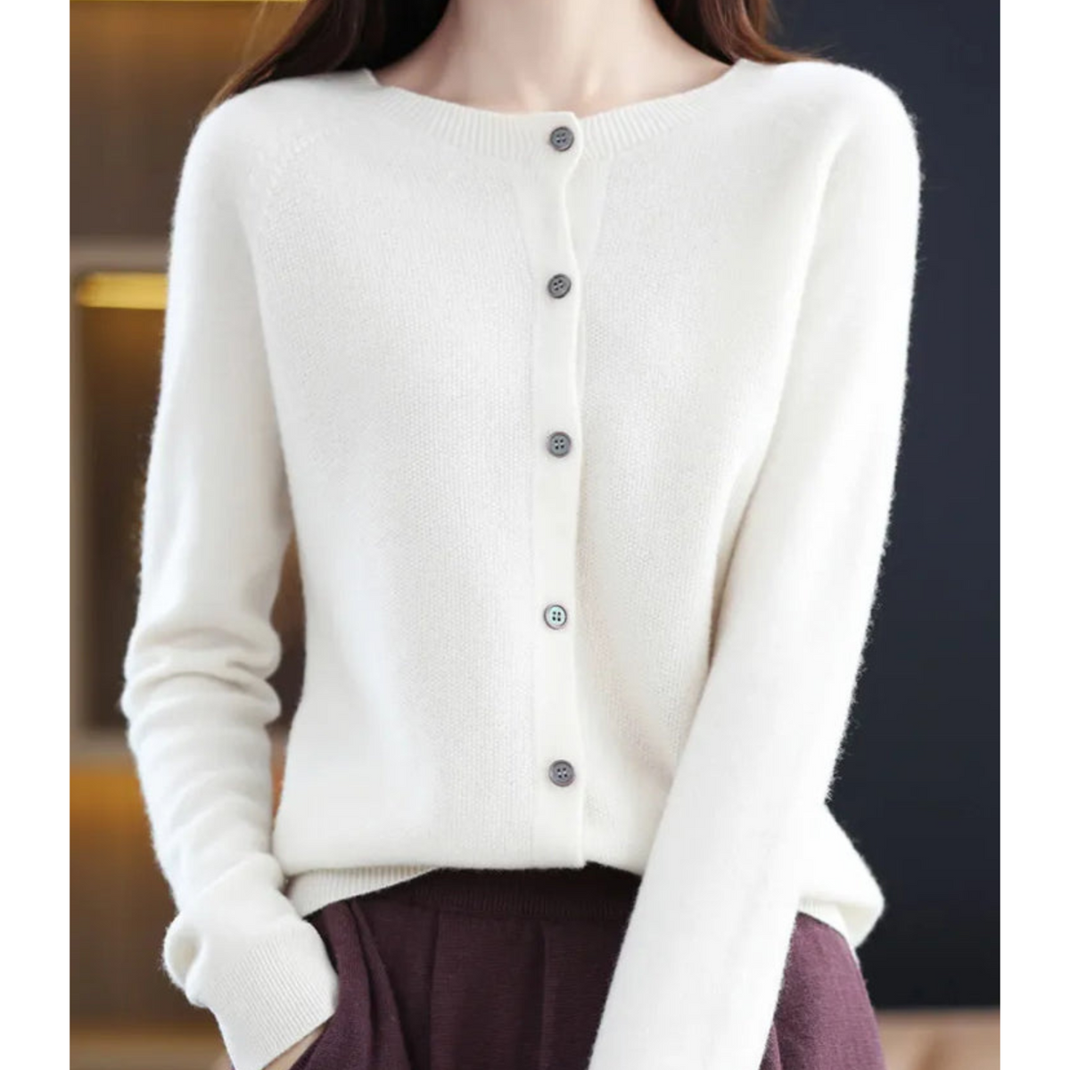 Luxe Merino Kasjmier Knooptrui - Zachte Comfort Trui