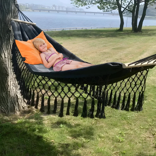 Luxe Hangmat – Comfortabele en Stevige Hangmat voor Tuin, Balkon en Camping