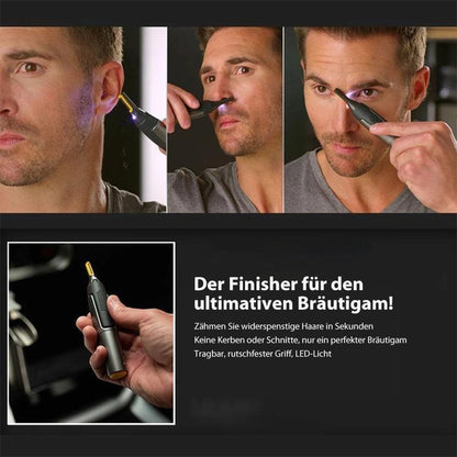 Precisie Haartrimmer met LED-Verlichting | Titanium RVS Mesjes | Ergonomisch Design