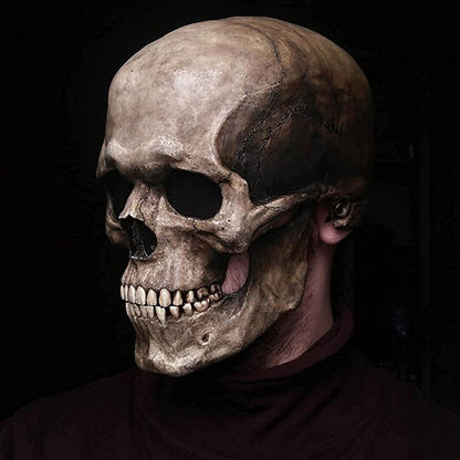 Realistische Schedel Latex Gezichtsmasker - Griezeleffect voor Feesten en Kostuums