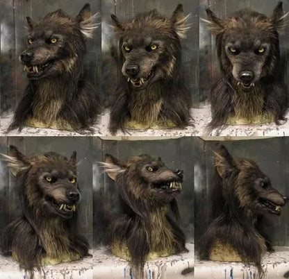 WolfMask Realistisch Weerwolfmasker – Halloween Kostuum voor Volwassenen van Siliconen en Kunstbont