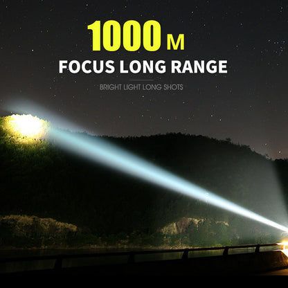 Professionele High-Performance LED-Zaklamp met Actieve Koeling | 100.000 Lumen | 2.350m Bereik | 18x CREE XHP70.2 | OLED-Display | IP68