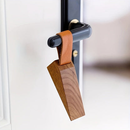 NordGrip Houten Deurstopper – Scandinavisch Design met Antislip Basis