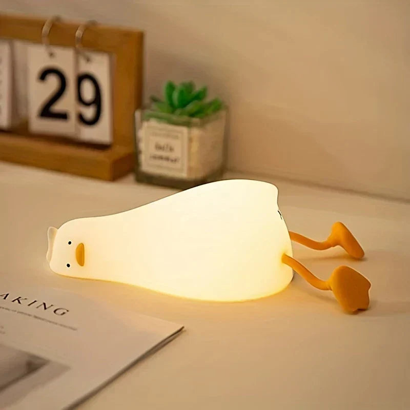 Zacht Siliconen Eendenlamp met Dimbaar LED-licht voor de Kinderkamer