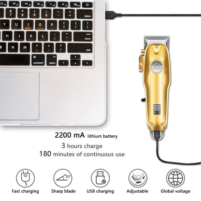 Premium Verzorgingsset voor Haar en Baard – 3-in-1 Draadloze Trimmer